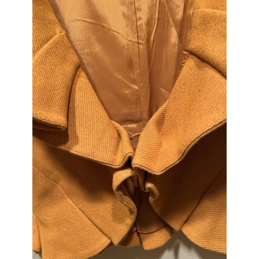 Anthropologie Mustard Ruffle Jacket - Picture 4 of 7
